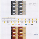 (1,2,8) Rotation x (1+4), mixed media on graph paper, 28.8 x 21.0cm (paper size), 12 July 2016. Photography: Michele Brouet.