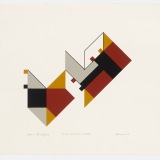 ‘(3,5,8) subtractive, cluster III’, acrylic on paper, 40 x 51cm (paper size), February 2012. Photography: Michele Brouet.