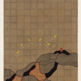 ‘Harmony I’, acrylic, watercolour and ink on paper, 19 x 14cm, March 2004. Photography: Michele Brouet.