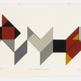 ‘(3,5,8), version 1B, cluster II’, acrylic on paper, 28.5 x 52 cm (paper size), February 2012. Photography: Michele Brouet.