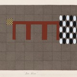 'Over time', acrylic, ink and collage on paper, 14.0 x 30.0cm, June 1999. Photography: Michele Brouet.
