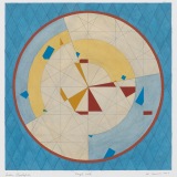 'Simple Fates', watercolour and acrylic on paper, 35.5 x 35.5cm, 1 January 2023. Photography: Michele Brouet.