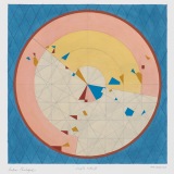 'Simple Fates III', watercolour and acrylic on paper, 35.5 x 35.5cm, 17 January 2023. Photography: Michele Brouet.