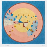 Simple Fates IV, watercolour and acrylic on paper, 35.5 x 35.5cm, 20 January 2023. Photography: Michele Brouet.