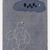 ‘Transience VII’, acrylic, watercolour and ink on paper, 19 x 14cm, May 2004. Photography: Michele Brouet.
