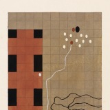 ‘Experience V’, acrylic, watercolour and ink on paper, 19 x 14cm, July 2004. Photography: Michele Brouet.