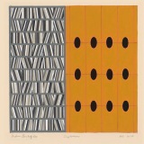 ‘S­criptorium’, acrylic on paper, 24 × 24cm, May 2024. Photography: Michele Brouet.