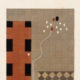 ‘Experience VI’, acrylic, watercolour and ink on paper, 19 x 14cm, July 2004. Photography: Michele Brouet.