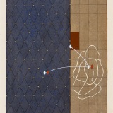 ‘Crossing over’, acrylic, watercolour and ink on paper, 19 x 14cm, September 2004. Photography: Michele Brouet.