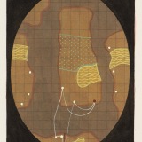 ‘Small world II’, acrylic, watercolour and ink on paper, 19 x 14cm, November 2005. Photography: Michele Brouet.