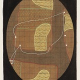 ‘Social calls’, acrylic, watercolour and ink on paper, 19 x 14cm, November 2005. Photography: Michele Brouet.