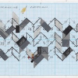 ‘(3,5,8) Subtractive, 5 rotations’, acrylic and ink on graph paper, 10.5 x 60 cm (paper size) 10 October 2010. Photography: Michele Brouet.