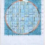 ‘(2,5,8)’, acrylic , ink and watercolour on graph paper, 29.5 x 21cm (paper size), 21 July 2018. Photography: Michele Brouet.