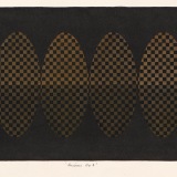 ‘Universe No 7’, Ink and collage on paper, 19 x 38cm, August 1994. Photography: Michele Brouet.