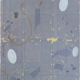 ‘Random Constellation: Portolan IV acrylic, watercolour, ink, and collage on paper, 40 × 33cm, January 2002. Photography: Michele Brouet.