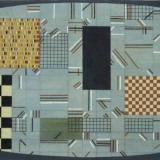 ‘Untitled number 34’, acrylic and collage on aquatint, 22.5 x 60cm, August 1992. Photography: Michele Brouet.