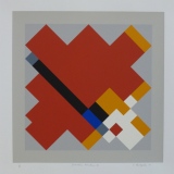 ‘Geometric Variation VII’, Screen print on paper, 36 x 36cm, 1991. Photography: Self.