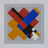 ‘Geometric Variation VI’, Screen print on paper, 36 x 36cm, 1991. Photography: Self.