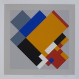 ‘Geometric Variation V’, Screen print on paper, 36 x 36cm, 1991. Photography: Self.