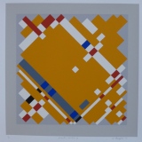 ‘Geometric Variation III’, Screen print on paper, 36 x 36cm, 1991. Photography: Self.