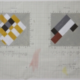 ‘Working drawing relief-Method 1’, acrylic and pencil on graph paper, 35.5 x 50.7cm (paper size), Late 1990. Photography: Michele Brouet.