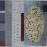 ‘Untitled no. 22’, acrylic and collage on graph paper’, 18.0 x 27.5cm 1990. Photography: Self