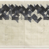 Working Drawing (2,3,5,8), acrylic, ink and pencil on graph paper, 15.0 x 38.3cm (paper size), September 1983. Photography: Michele Brouet.