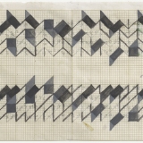 Working Drawing (3,5,8), Ink and pencil on graph paper, 15.0 x 38.3cm (paper size), September 1983. Photography: Michele Brouet.