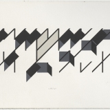 ‘Untitled # 5’, acrylic on paper, 17.0 x 54.0cm (image size), September 1983. Photography: Michele Brouet