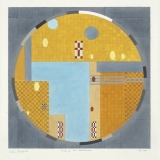 ‘Study for March e Mediterraneum’, acrylic and watercolour on paper, 40 x 40cm, July 2014. Photography: Michele Brouet.