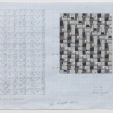 ‘(2,3,5) x 15 rotations’, acrylic, ink and pencil on graph paper, 29 x 44.5cm (paper size), November 2013. Photography: docQment.