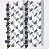 ‘(2,5,8) Subtractive x 6’, acrylic and ink on paper, 44 x 34cm, June 2012. Photography: Self.