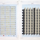 ‘(1,2,8) Subtractive, 30 Rotations’, Number sequence and working drawing, Pencil, ink and acrylic on graph paper, 29.8 x 21.1cm (paper size, each sheet), November 2011. Photography: Self.