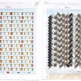 ‘(1,3,8) Subtractive, 20 Rotations’, Number sequence and working drawing, Pencil, ink, acrylic and White out on graph paper, 29.8 x 21.1cm (paper size, each sheet), February 2012. Photography: Self.