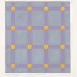 ‘Study for Gridded Light’, acrylic and watercolour on Paper, 28 x 25.5cm, November 2016. Photography: Michele Brouet.
